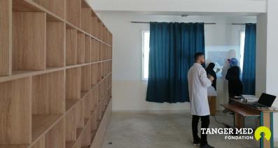 RÉAMÉNAGEMENT DE LA BIBLIO THÈQUE DU LYCÉE COLLÉGIAL  YOUSSEF BEN TACHEFIN À KHMIS  ANJRA