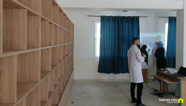 RÉAMÉNAGEMENT DE LA BIBLIO THÈQUE DU LYCÉE COLLÉGIAL  YOUSSEF BEN TACHEFIN À KHMIS  ANJRA